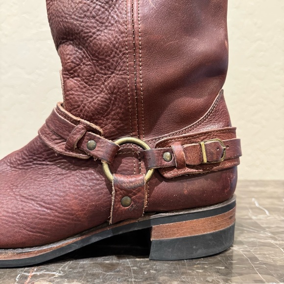 Frye Belted Leather Harness Boots - Picture 3 of 11